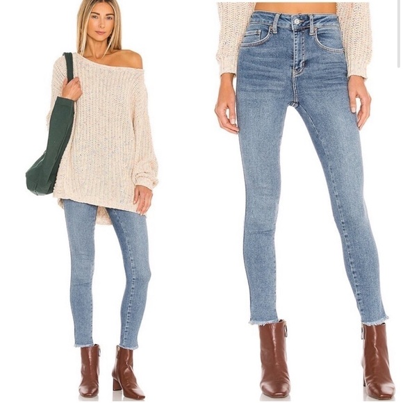 WE The Free High Rise Jegging Frey Hem in Sierra - Picture 2 of 5